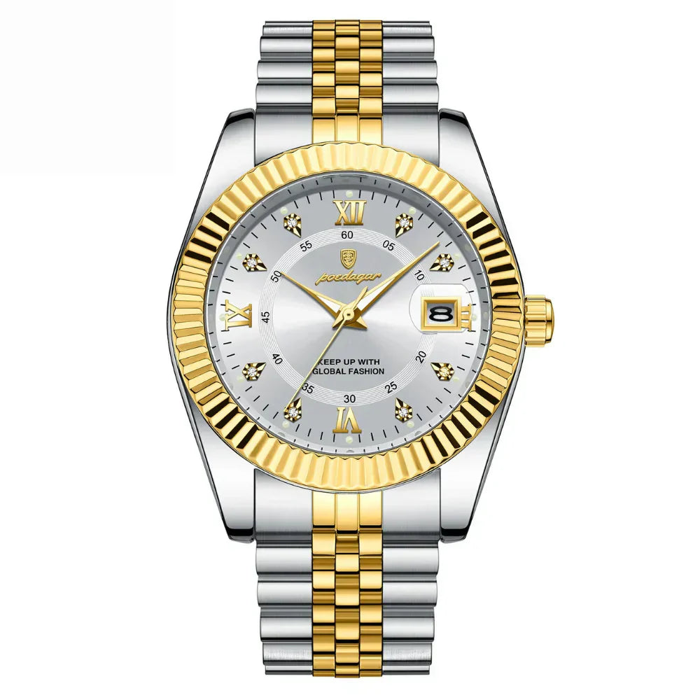 POEDAGAR GoldenStar - 40mm Watch | Water Resistant | stainless steel 