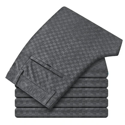 Corduroy Checkered Pants Brown